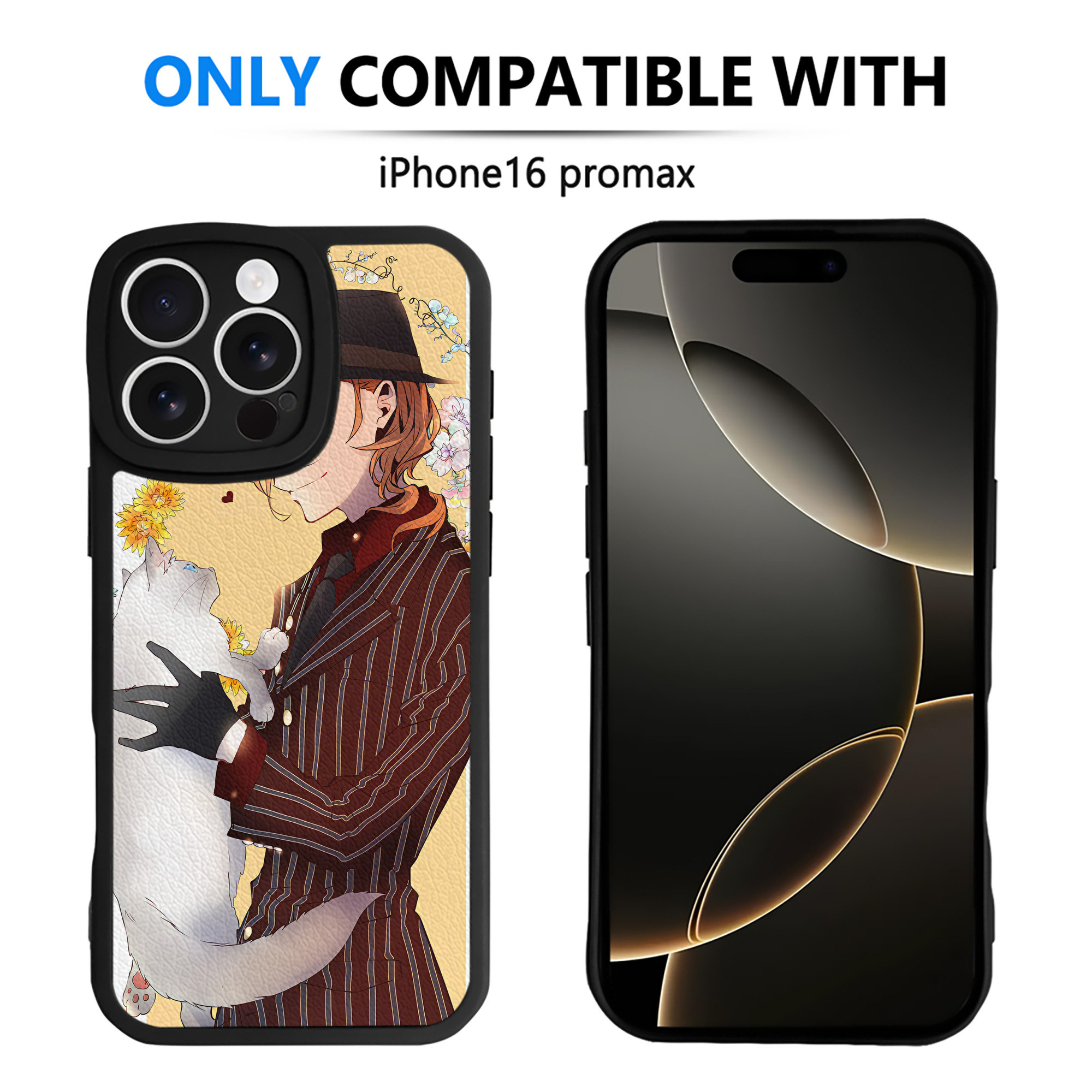 （画像用） 文豪ストレイドッグス Bungo Stray Dogs 【iPhone 16シリーズ対応】シリコンスマホケース（レザー調） 材質：シリコン